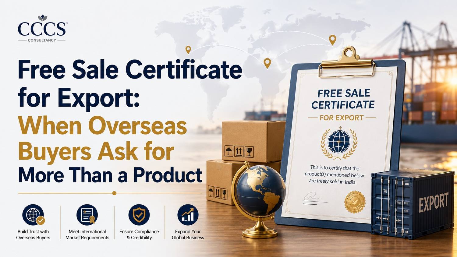 Free Sale Certificate for Export When Overseas Buyers Ask for More Than a Product