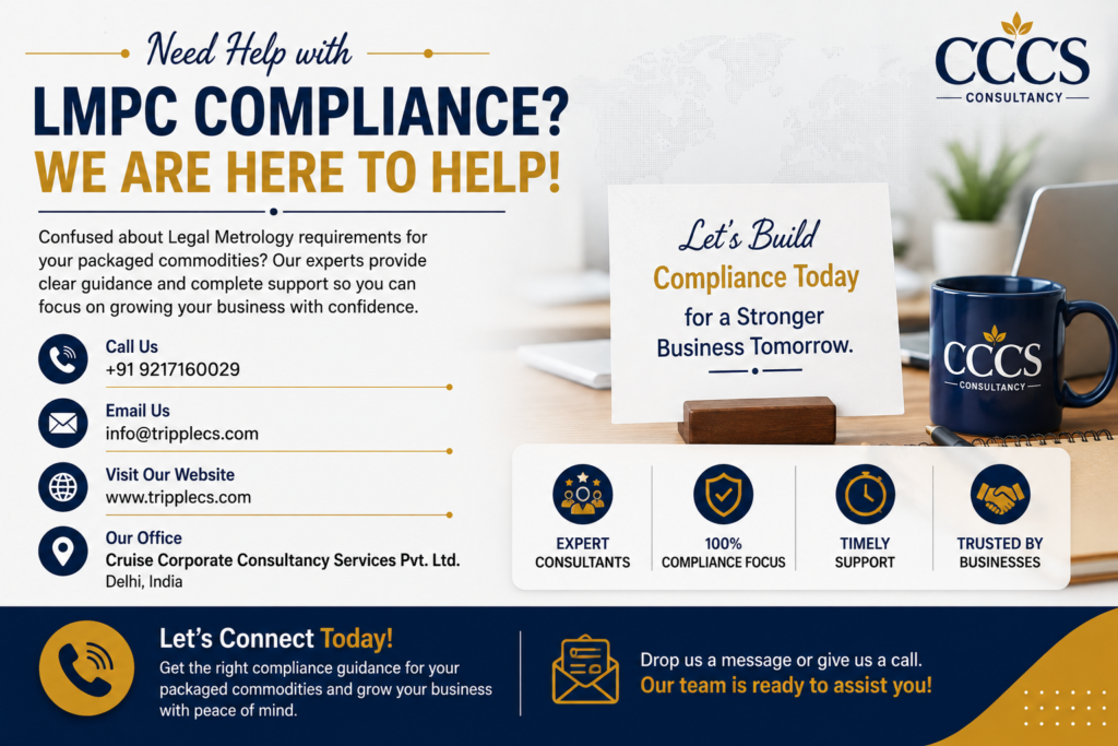 Legal Metrology Packaged Commodity LMPC Certificate
